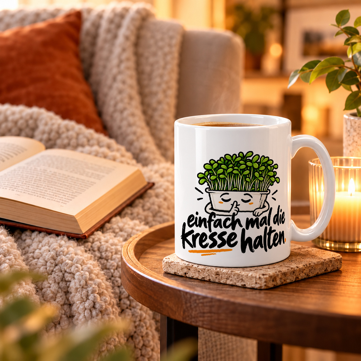 Tasse „einfach mal die Kresse halten.“ Tasse „einfach mal die Kresse halten.“
