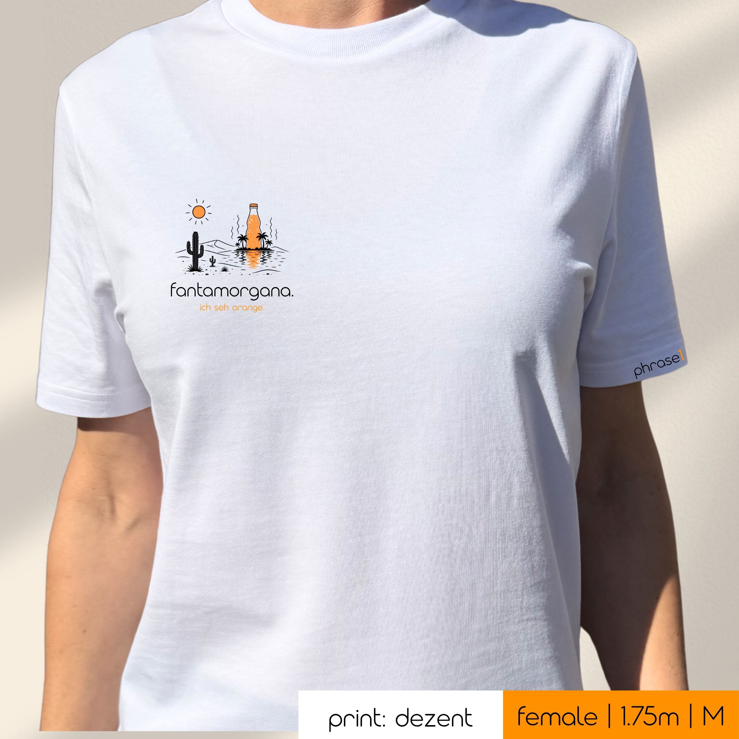 Premium T-Shirt mit Spruch "fantamorgana." und Visual