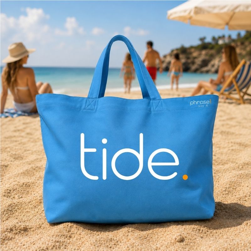 Premium Shopper mit Spruch „tide."