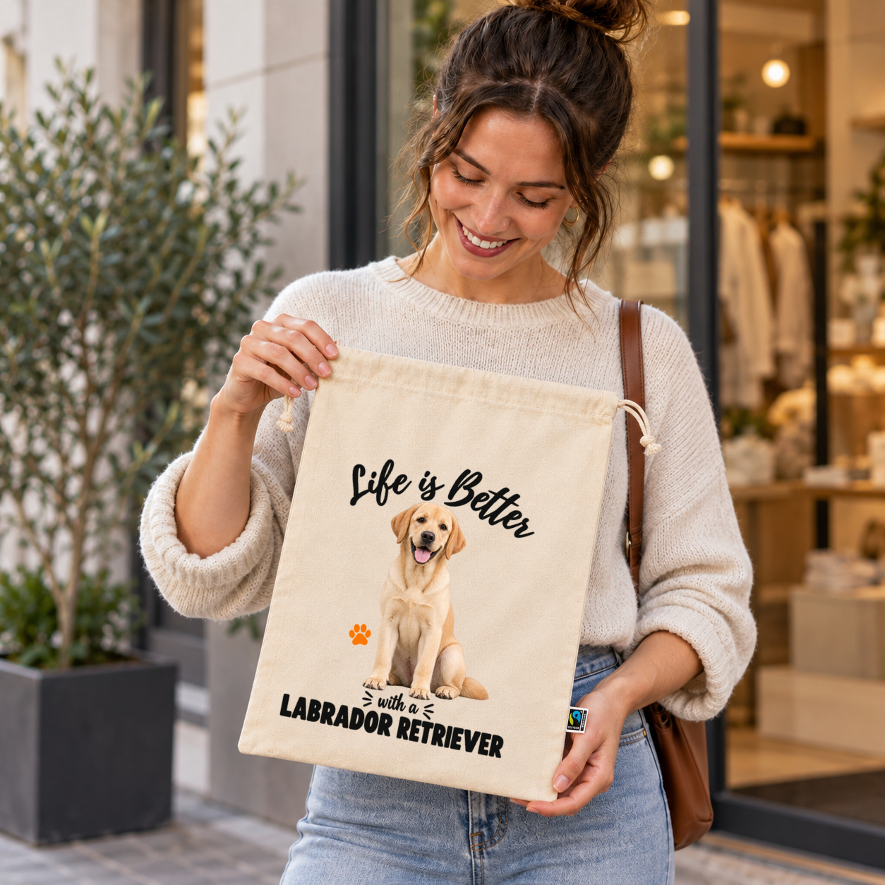 Life is Better with a Labrador Retriever Zuziehbeutel Life is Better with a Labrador Retriever Zuziehbeutel
