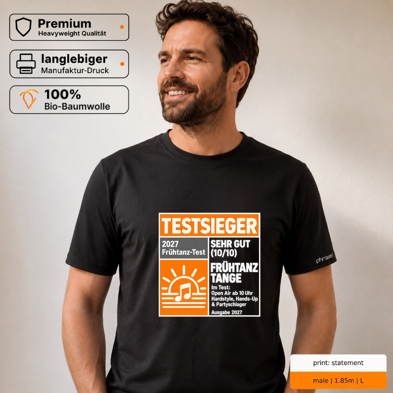 Premium T-Shirt "Frühtanz Testsieger 2027"