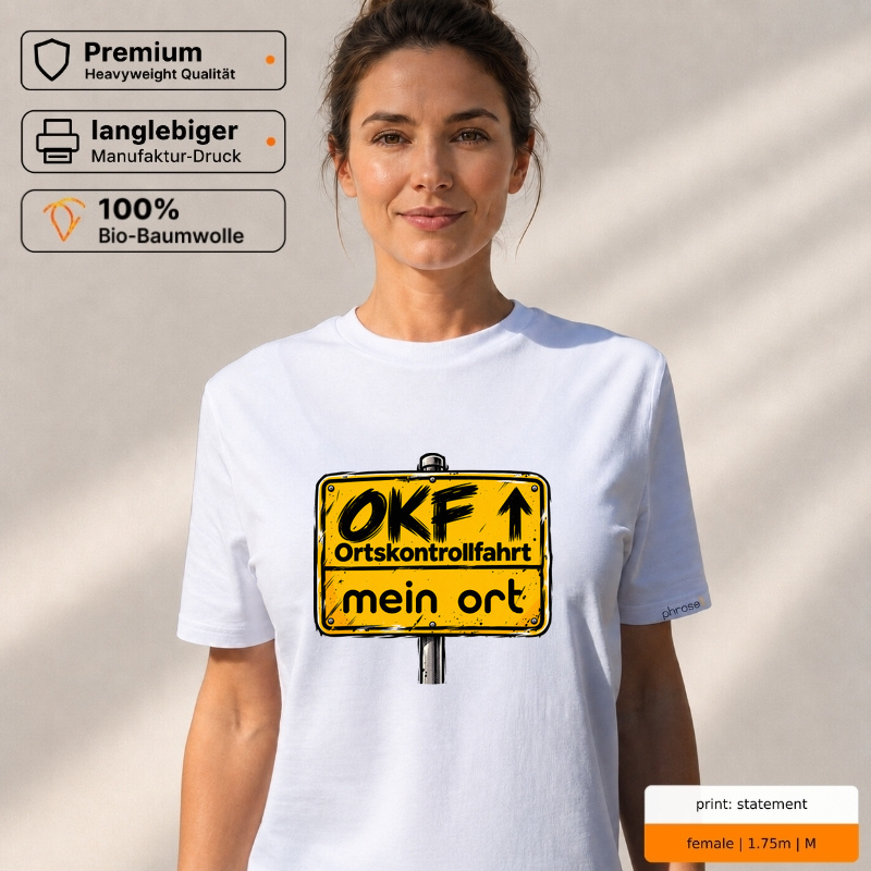 OKF Ortskontrollfahrt – personalisiertes Premium T-Shirt mit Wunschort OKF Ortskontrollfahrt – personalisiertes Premium T-Shirt mit Wunschort