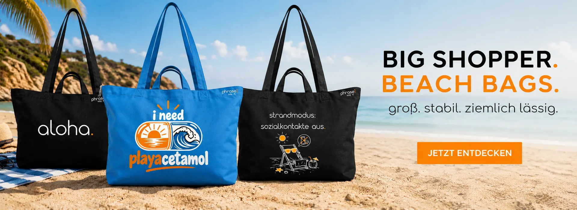 Phrase1 Big Shopper und Beach Bags – groß, stabil und ziemlich lässig