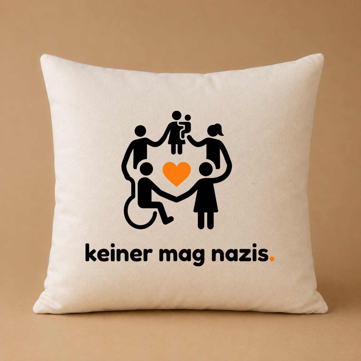 Kissenhülle „keiner mag nazis.“ Kissenhülle „keiner mag nazis.“