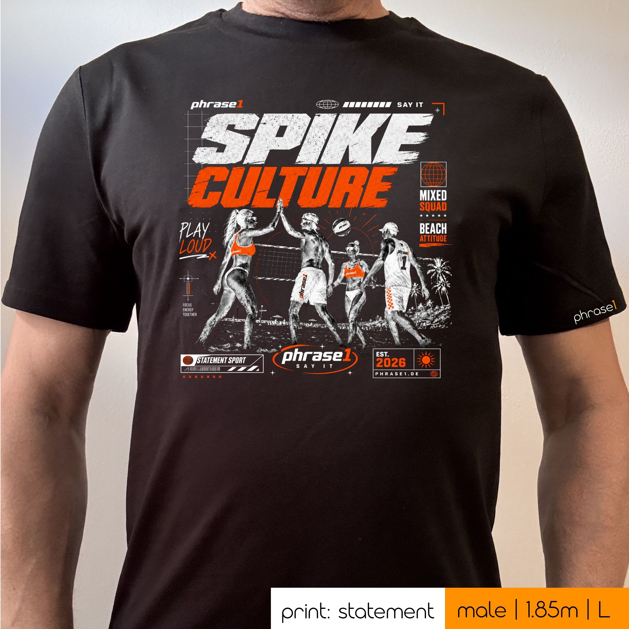 Premium T-Shirt mit Visual "p1 urbans sporstwear - spike culture" Premium T-Shirt mit Visual "p1 urbans sporstwear - spike culture"