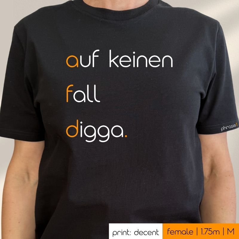 Premium T-Shirt mit Spruch „auf keinen fall, digga." Premium T-Shirt mit Spruch „auf keinen fall, digga."