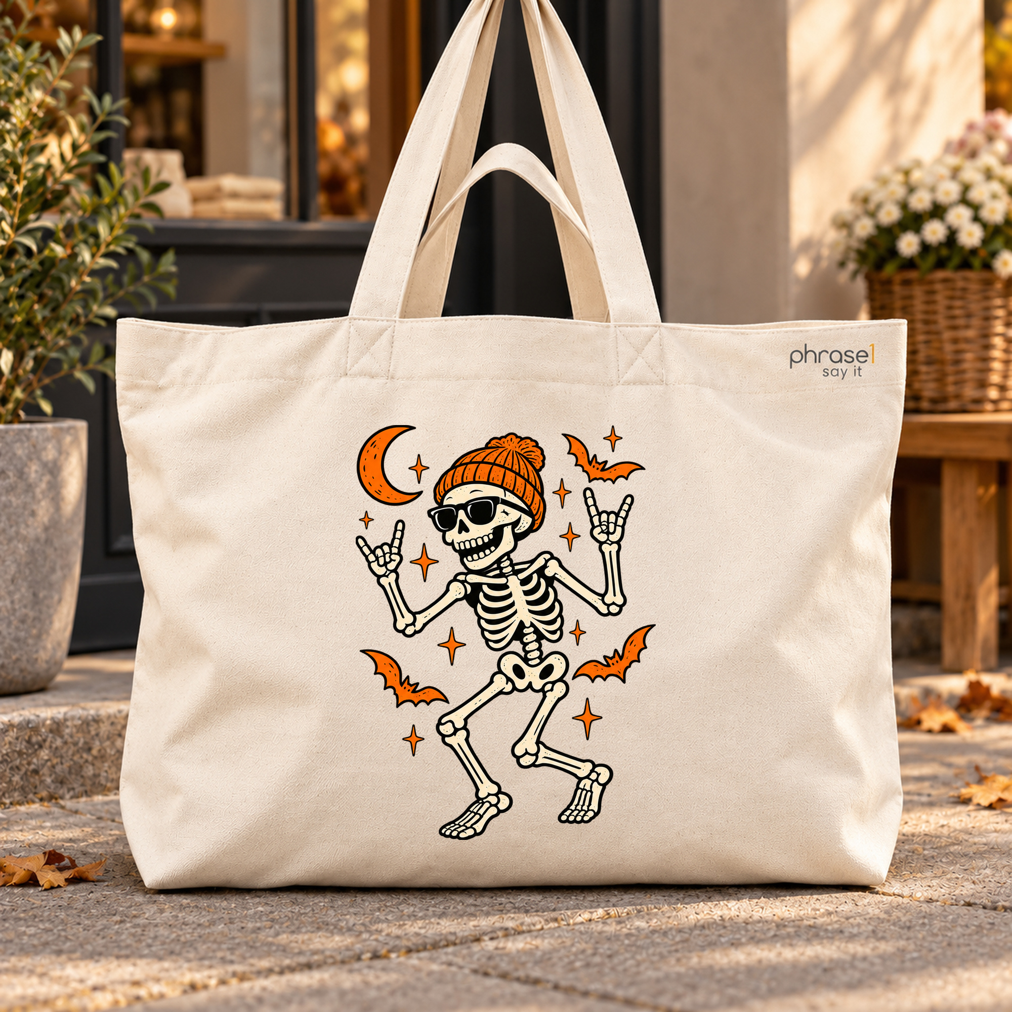 Big Shopper „Halloween Skelett mit Mütze.“ Big Shopper „Halloween Skelett mit Mütze.“