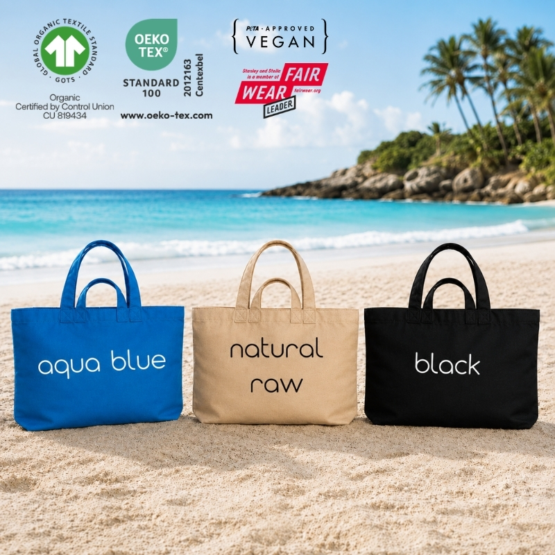 Beach Bag / Big Shopper mit „i need playacetamol“ Sommer-Motiv