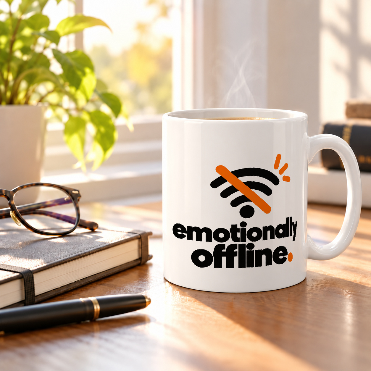 Tasse „emotionally offline.“