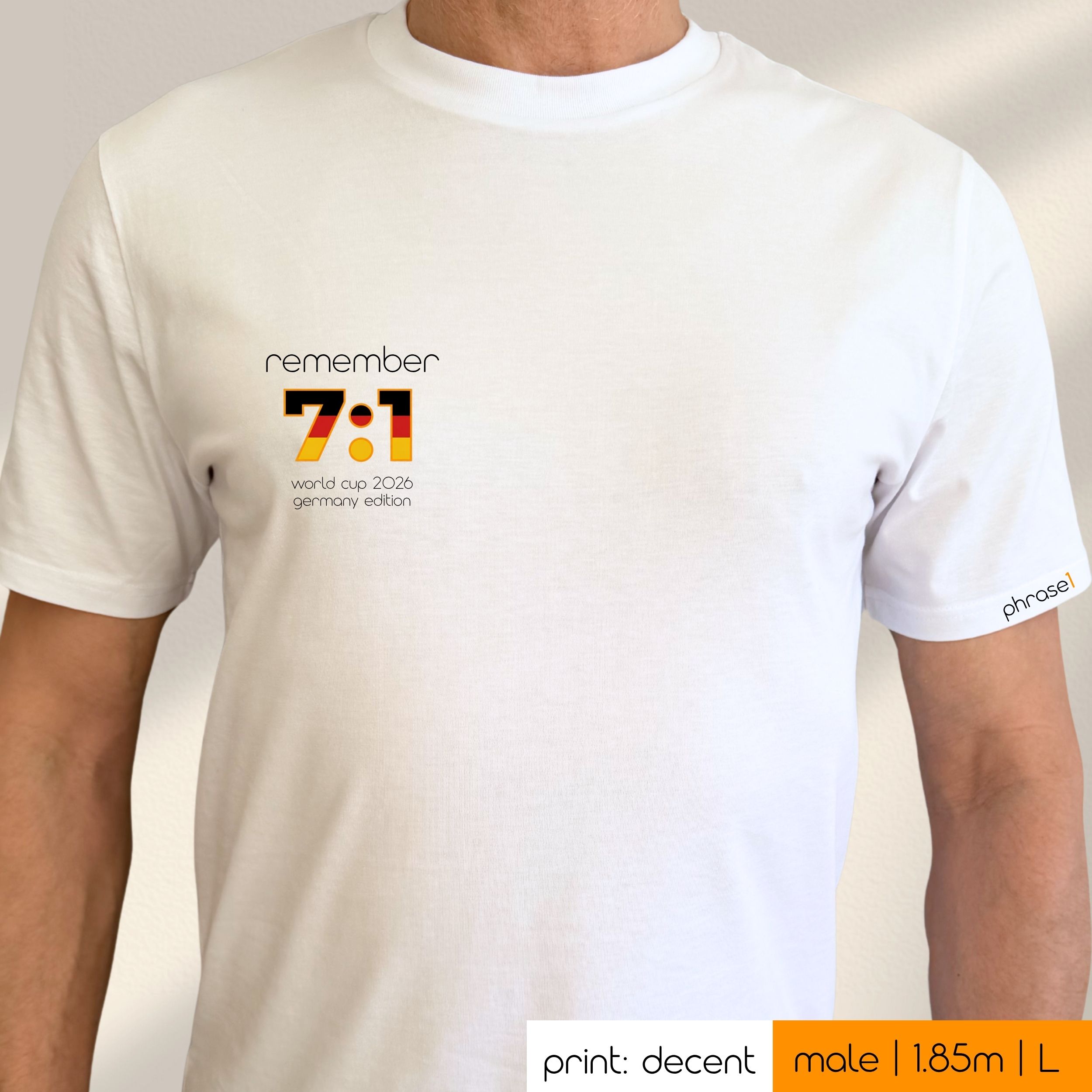 Premium T-Shirt mit Spruch "remember 7:1" und Visual
