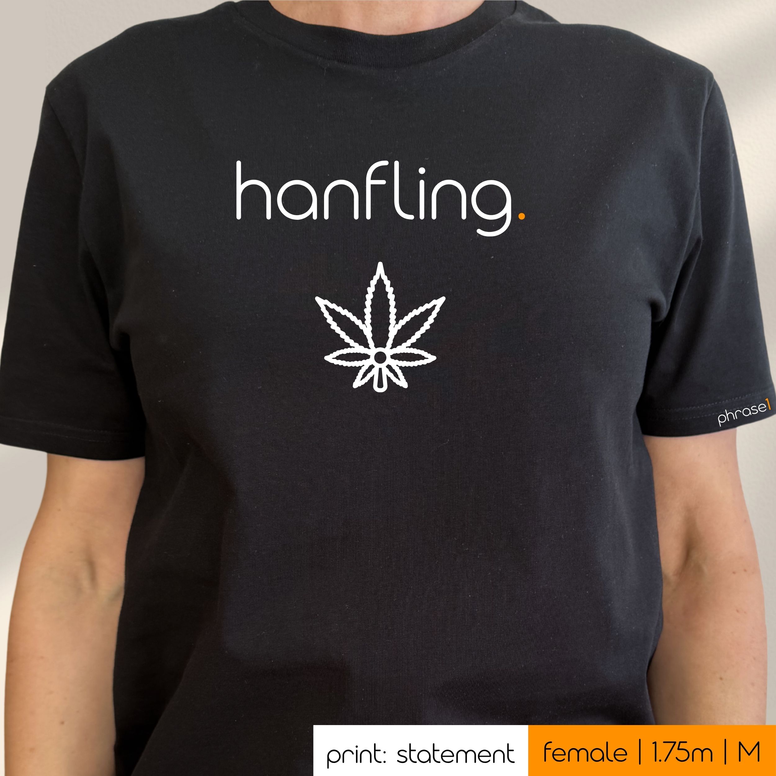 Premium T-Shirt mit Spruch „hanfling." mit Visual Cannabispflanze Premium T-Shirt mit Spruch „hanfling." mit Visual Cannabispflanze