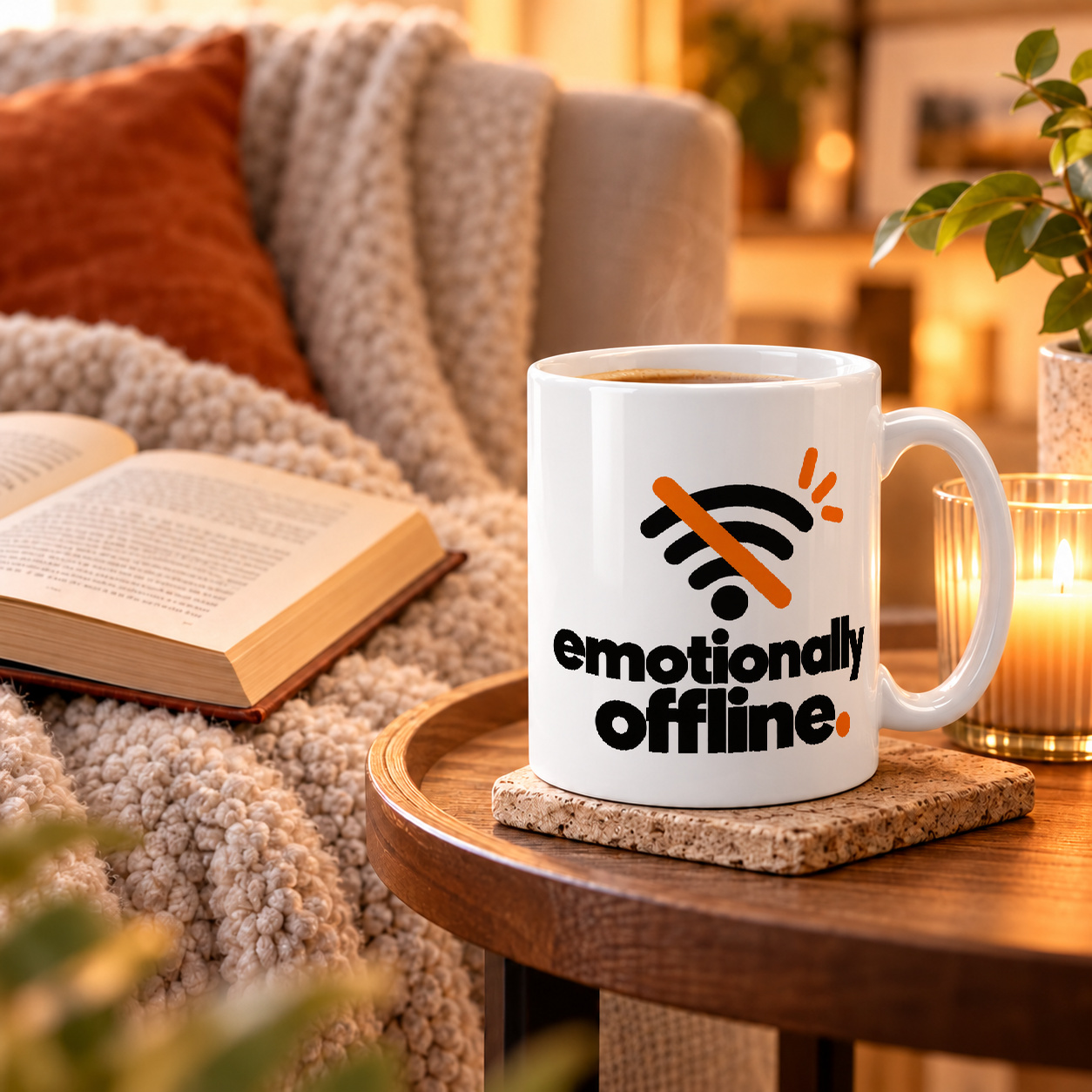 Tasse „emotionally offline.“ Tasse „emotionally offline.“