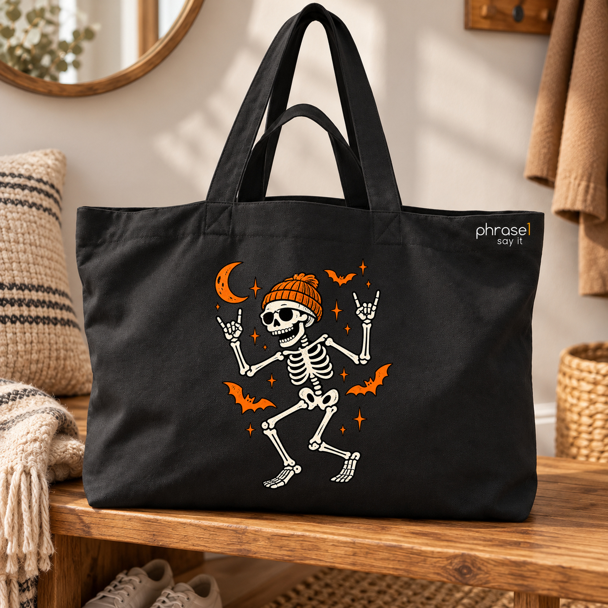 Big Shopper „Halloween Skelett mit Mütze.“ Big Shopper „Halloween Skelett mit Mütze.“