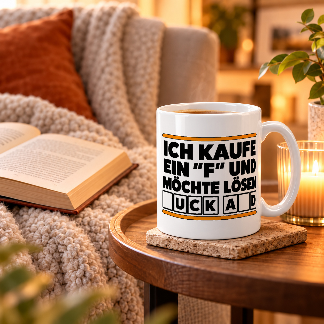 Tasse „ich kaufe ein F und möchte lösen.“ Tasse „ich kaufe ein F und möchte lösen.“