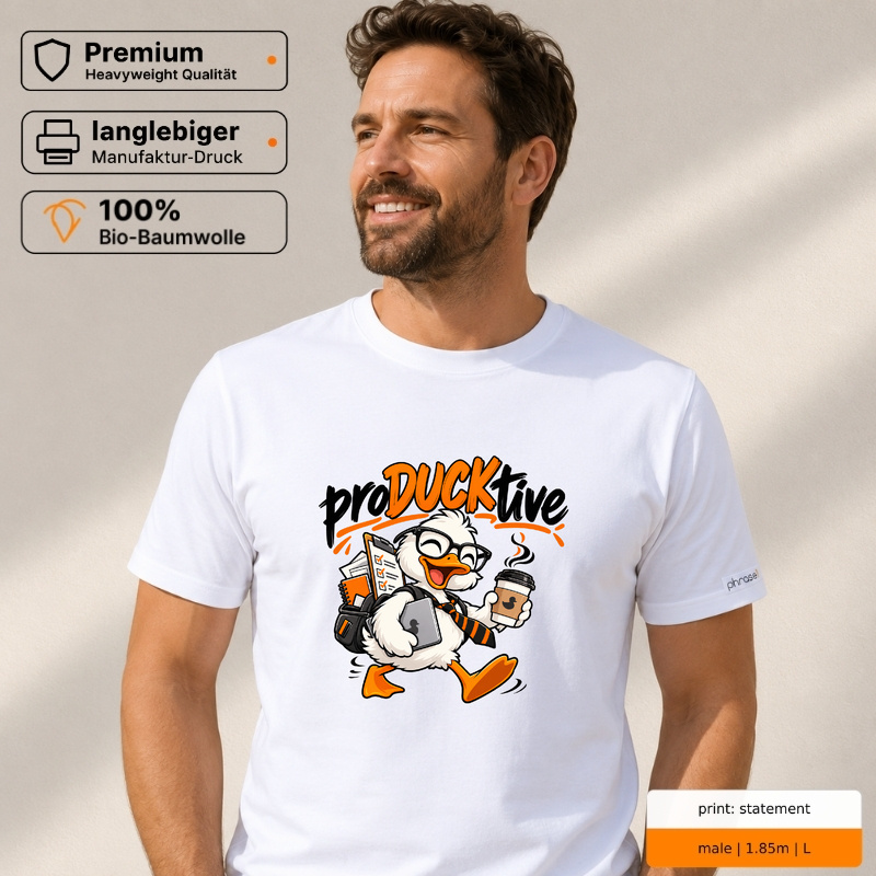 Premium T-Shirt „proDUCKtive.“ Premium T-Shirt „proDUCKtive.“