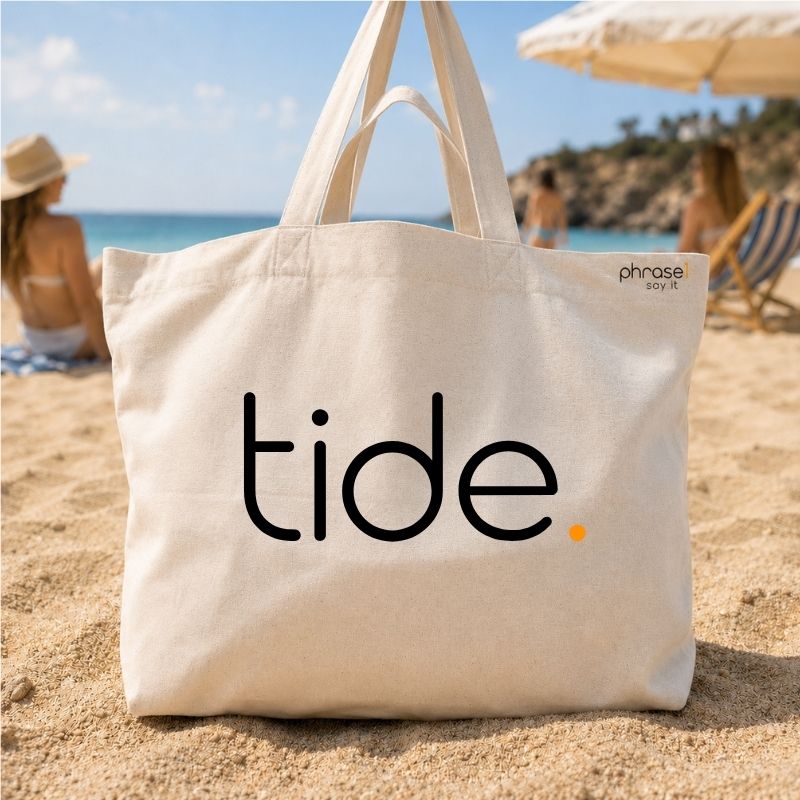 Premium Shopper mit Spruch „tide."