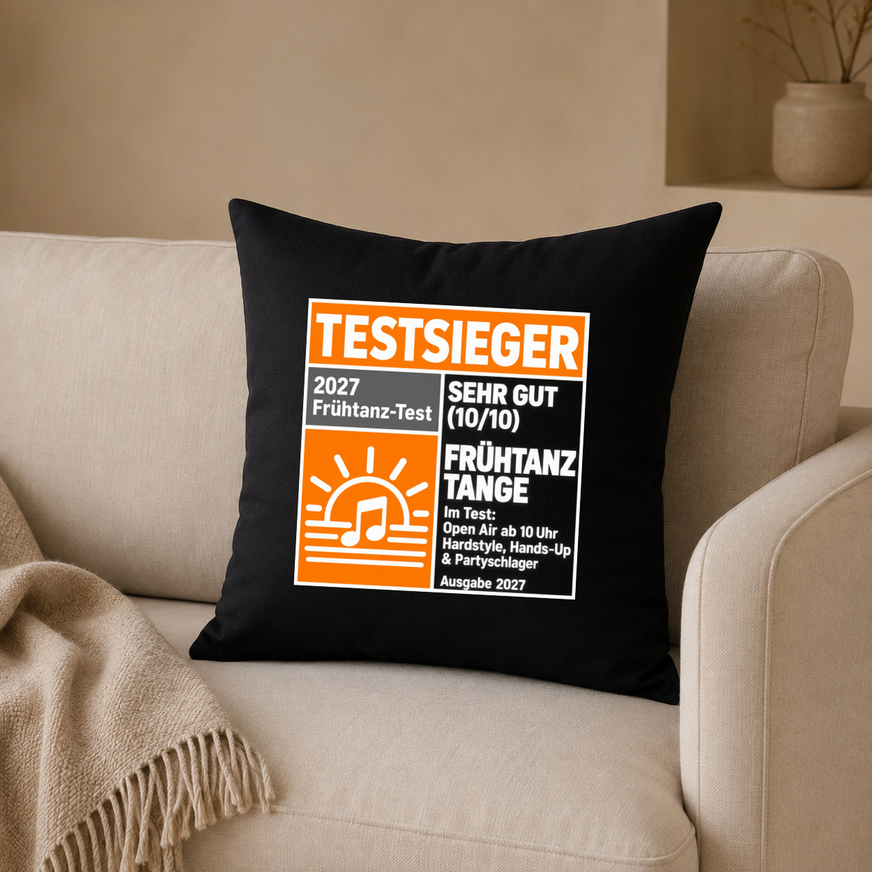Kissenhülle "Frühtanz Testsieger 2027" Kissenhülle "Frühtanz Testsieger 2027"