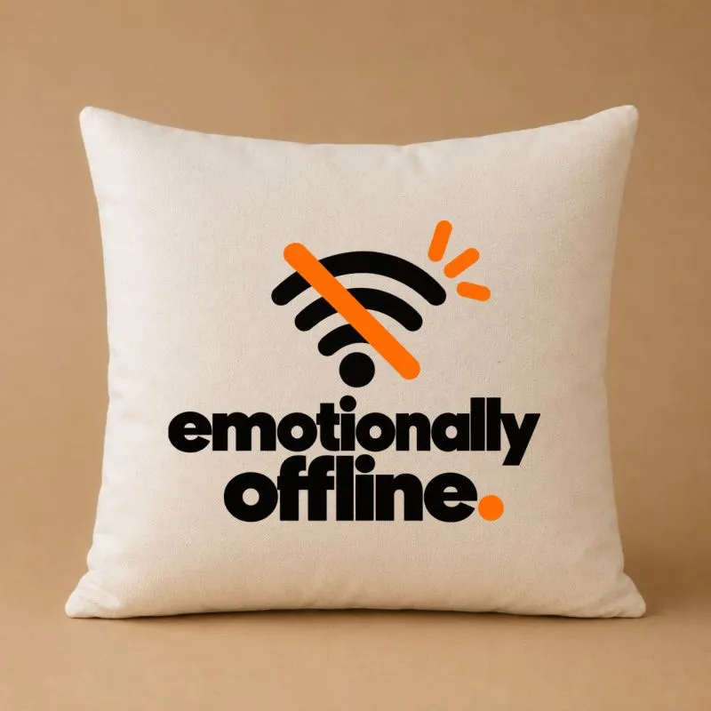 Phrase1-Kissen mit grafischem Offline-Motiv
