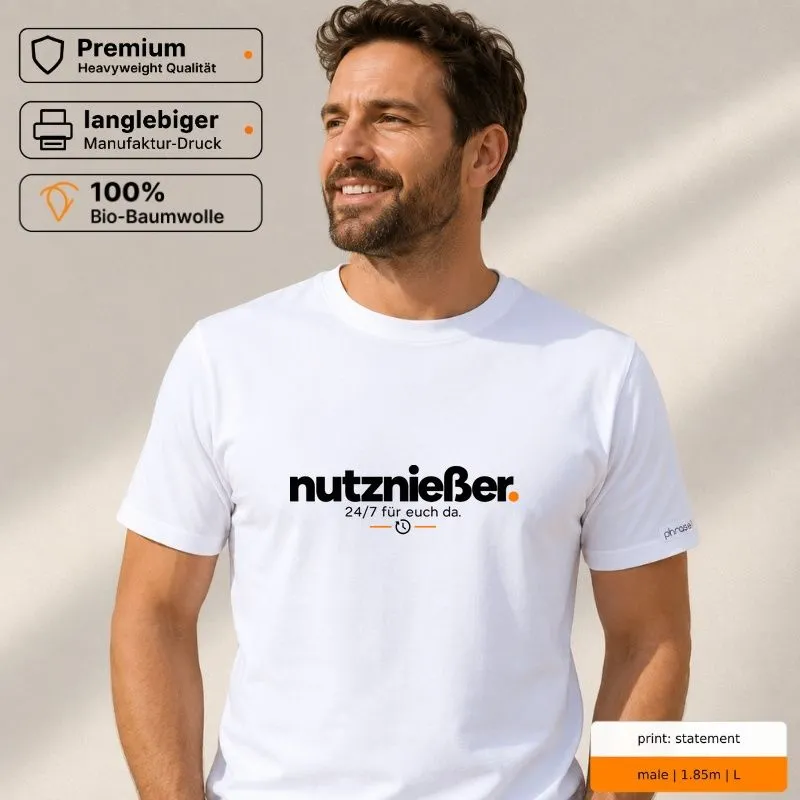Weißes Phrase1-Shirt mit typografischem Statement